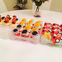 My Fire Engine themed cup cakes