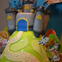 Knights and Princesses Pop-up Whimsical castle book cake!