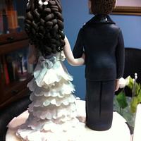 Fondant bride and groom