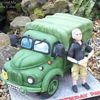 Army truck cake