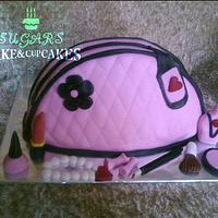 cosmetics bag cake