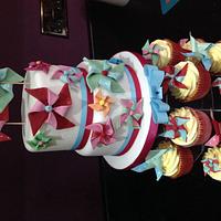 Pinwheels birthday cake