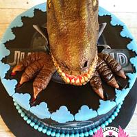 RAWR!!!  Jurassic World Velociraptor Cake