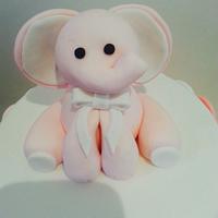 Baby elephant Christening cake