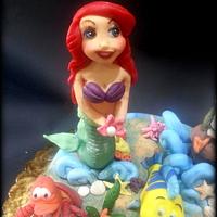 Little mermaid themed cake