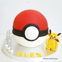 A Pokemon Go ball  Cake 