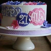 Pretty 21st Cake :)