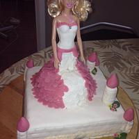 Barbie castle cake