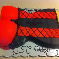 Black and Red Corset Cake