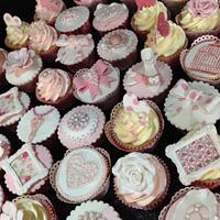 Pink and bling cupcakes