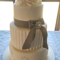 Ivory Lace Wedding Cake