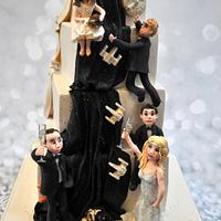 Star Wars wedding cake with suprise back