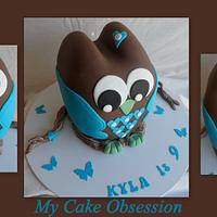3D Owl cake