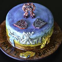 transformers b'day cake