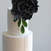Lace and Lattice Wedding Cake