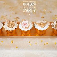 Gold sweet table for golden party ))