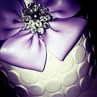 Purple Polka Dot Wedding Cake