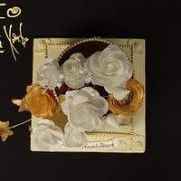 Vanilla, milk chocolate and roses for anniversary