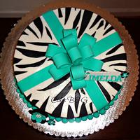 Zebra Birthday Cake 