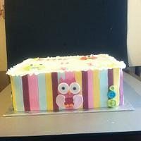 First birthday owl cake