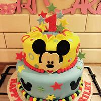 Mickey Mouse and smash cake