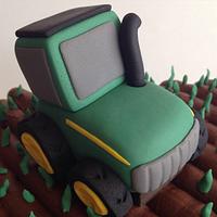 Farm tractor cake