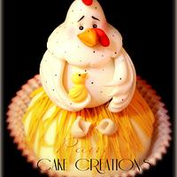 hen love (baby shower cupcake)