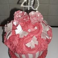 40 th Birthday Giant cupcake