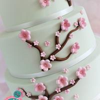 Cherry Blossom Wedding Cake