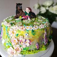 Cake with horse