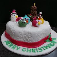 Angry Bird Christmas Cake