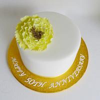 50th Golden Wedding Anniversary cake