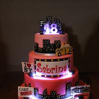 NYC themed birthday cake