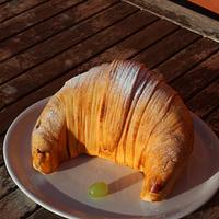 Mega croissant shaped cake