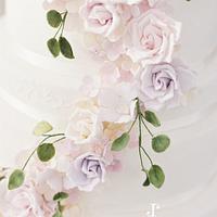 Blush, Lilac and Ivory wedding cake