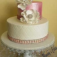 Loretta Fantasy Flower Wedding Cake