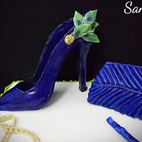 Peacock themed wedding clutch &shoes in the CPC International Women's Day Collaboration