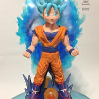 Dragonball Super Saiyan cake