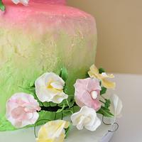 Sweet Pea / Spring Baby Shower Cake