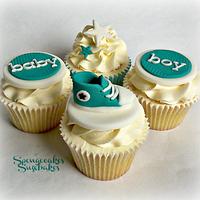 Baby Boy Converse Cupcakes