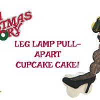 A CHRISTMAS STORY LEG LAMP CUPCAKE CAKE!