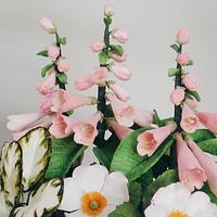 Sugar Foxglove and Briar Rose Arrangement