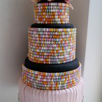 Candy necklace cake
