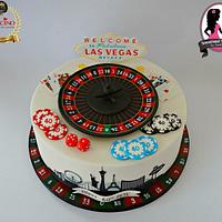 Vegas Roulette themed cake