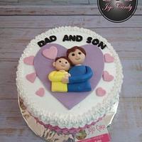 Dad and son cake