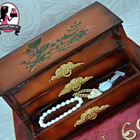 Wooden Jewellery Box Cake 