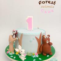 Torta Animales del Bosque