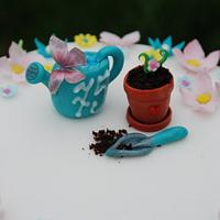 Small cake for passionate gardeners
