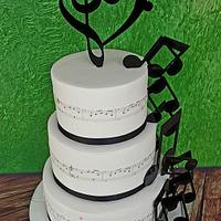 Sharon and Robert - Musical Wedding Cake