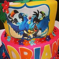 Rio Themed Birthday Cake